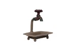 Creative Co-op Rustic Metal Soap Dish With Faucet. Fixed Price $28.20.
