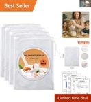 Eco-friendly Reusable Nut Milk Bags 4 Pack, Ideal Size For All Straining Needs. Fixed Price $19.99.