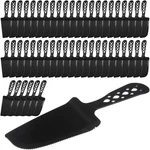 50 Pcs Disposable Plastic Cake Cutter And Server 8X2.3 In Black .... Fixed Price $25.16.