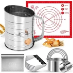 9PCS Stainless Steel Pastry Blender Set, 3 Cup Flour Sifter, Biscuit Cutter, .... Fixed Price $36.97.