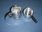 Stainless Steel Measuring Markings For Cups & 250 Ml And 1 Flour Sifter. Fixed Price $7.95.
