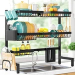 Over Sink Dish Rack Adjustable Stainless Steel Large Capacity Kitchen Organizer. Fixed Price $72.49.